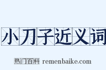 小刀子近义词是什么意思的图片